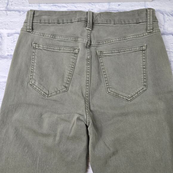 Joe's Women's Jeans Straight High Rise Light Olive Green Raw Hem size 27 - Picture 10 of 16